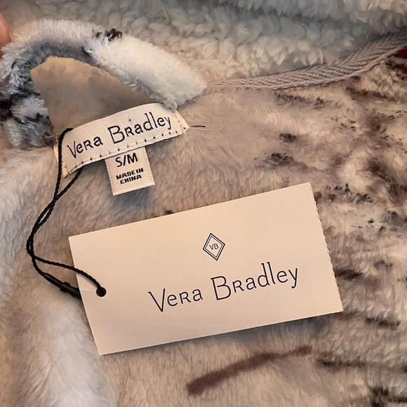 NWT Vera Bradley Hooded Fleece Robe in Beary Merry Small/Medium - Picture 4 of 12